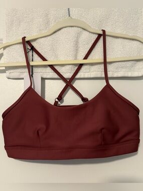 ALO Yoga Burgundy Cross-Back Sports Bra